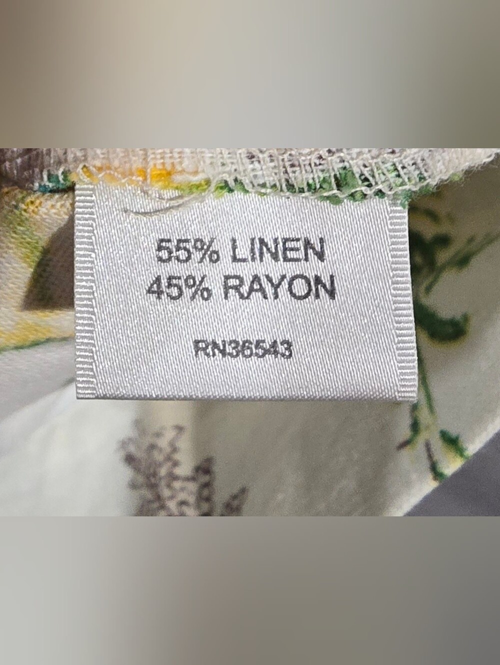 Van Heusen Studio Linen Blend Floral Tank Top Size XS - Picture 5 of 6